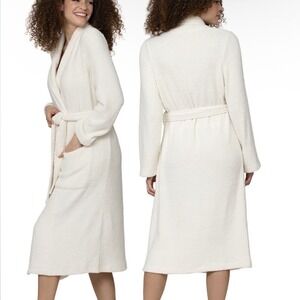PajamaGram Ivory Coatigan Robe Women's XL Cozy Escape Collection Soft Plush